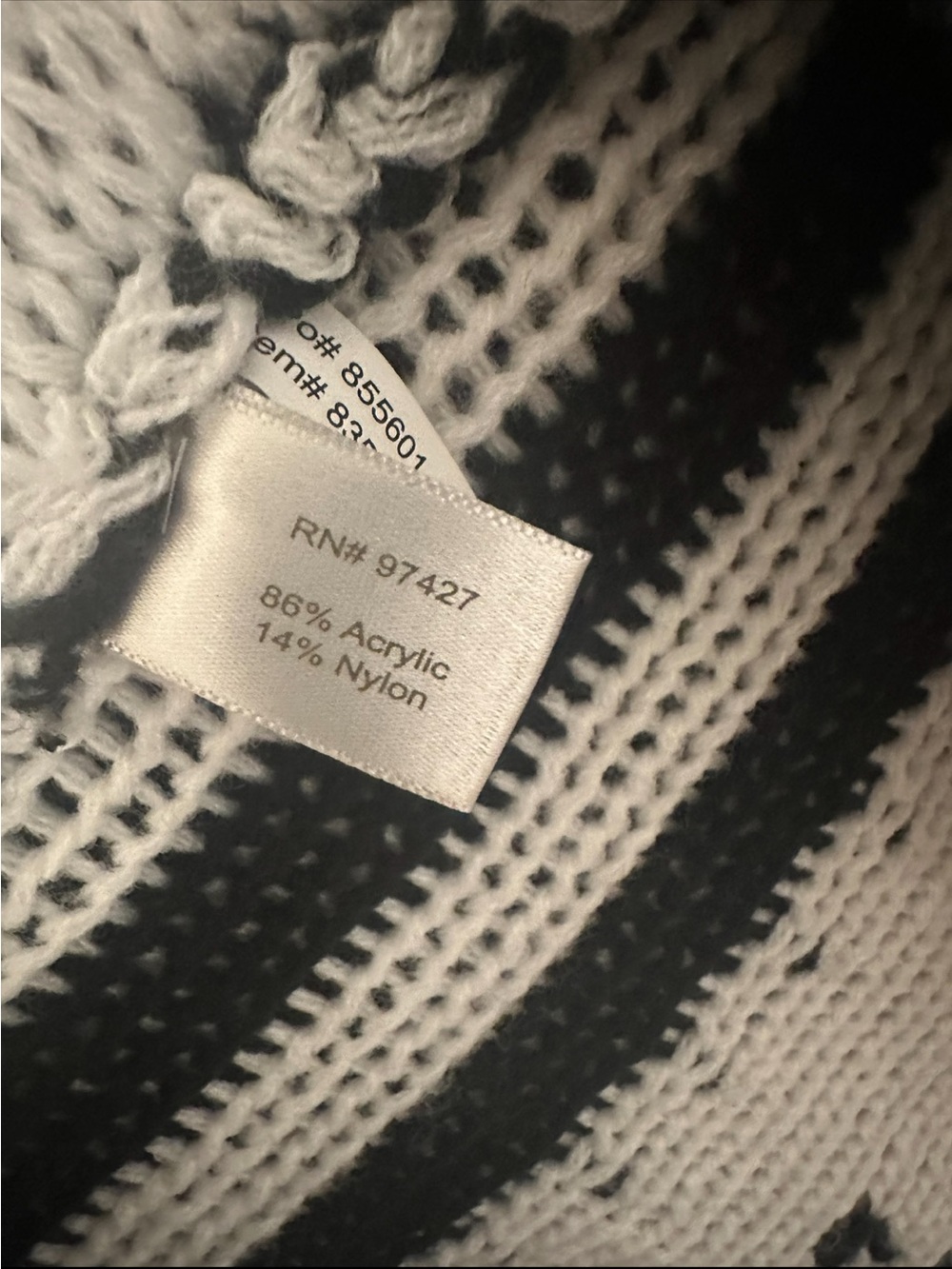 Boston Proper Black White Snowflake Waterfall Cardigan Sweater Vest Vintage - Picture 5 of 6